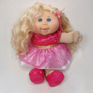 Cabbage Patch Kids 2014  Doll Sittin’ Pretty Blonde Blue Eyes Pink Tutu Dress